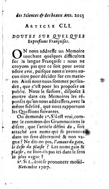 Mémoires pour l'histoire des sciences & des beaux-arts recüeillies par l'ordre de Son Altesse Serenissime Monseigneur Prince souverain de Dombes