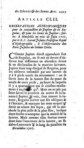 Mémoires pour l'histoire des sciences & des beaux-arts recüeillies par l'ordre de Son Altesse Serenissime Monseigneur Prince souverain de Dombes