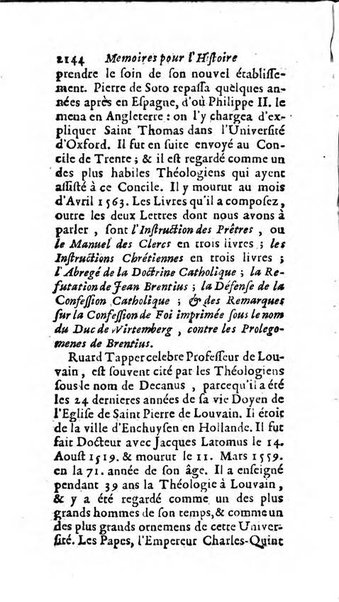 Mémoires pour l'histoire des sciences & des beaux-arts recüeillies par l'ordre de Son Altesse Serenissime Monseigneur Prince souverain de Dombes