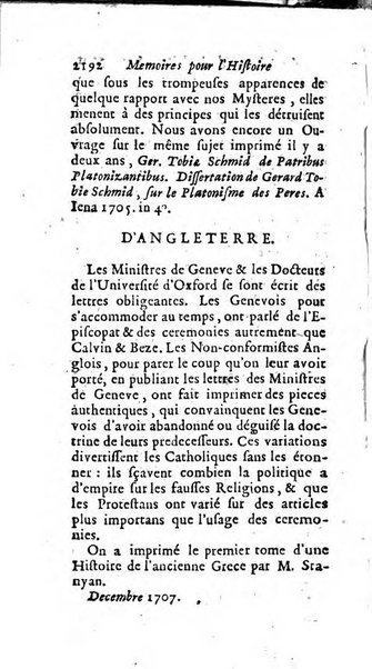 Mémoires pour l'histoire des sciences & des beaux-arts recüeillies par l'ordre de Son Altesse Serenissime Monseigneur Prince souverain de Dombes