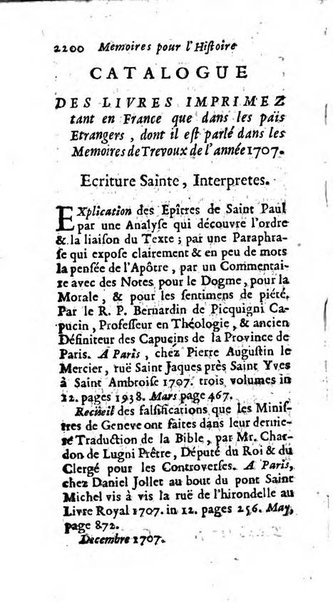 Mémoires pour l'histoire des sciences & des beaux-arts recüeillies par l'ordre de Son Altesse Serenissime Monseigneur Prince souverain de Dombes