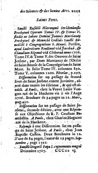 Mémoires pour l'histoire des sciences & des beaux-arts recüeillies par l'ordre de Son Altesse Serenissime Monseigneur Prince souverain de Dombes