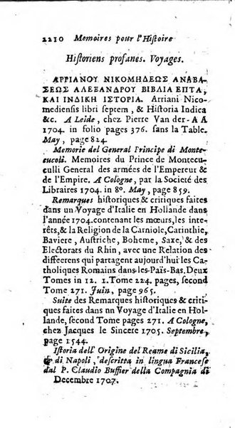 Mémoires pour l'histoire des sciences & des beaux-arts recüeillies par l'ordre de Son Altesse Serenissime Monseigneur Prince souverain de Dombes