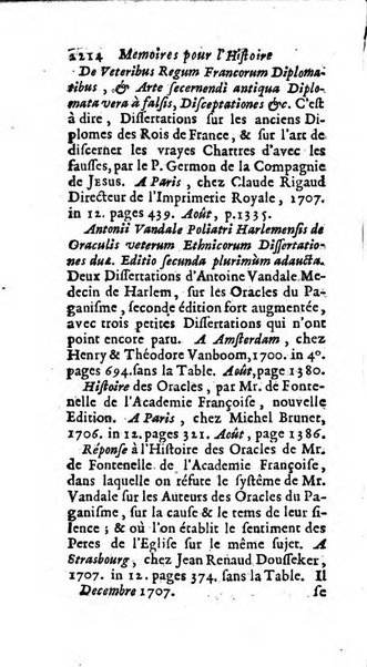 Mémoires pour l'histoire des sciences & des beaux-arts recüeillies par l'ordre de Son Altesse Serenissime Monseigneur Prince souverain de Dombes