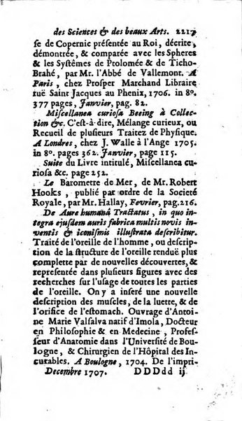 Mémoires pour l'histoire des sciences & des beaux-arts recüeillies par l'ordre de Son Altesse Serenissime Monseigneur Prince souverain de Dombes