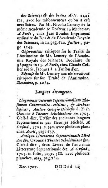 Mémoires pour l'histoire des sciences & des beaux-arts recüeillies par l'ordre de Son Altesse Serenissime Monseigneur Prince souverain de Dombes