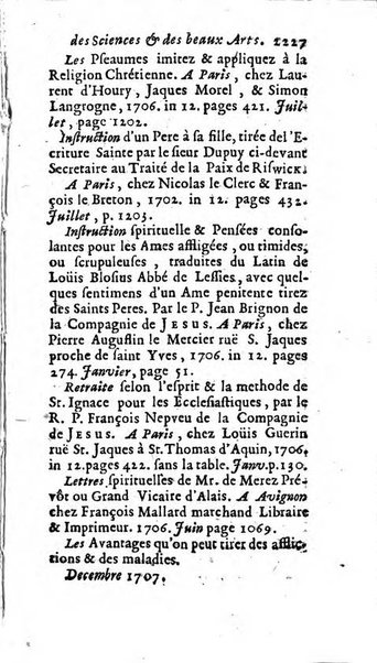 Mémoires pour l'histoire des sciences & des beaux-arts recüeillies par l'ordre de Son Altesse Serenissime Monseigneur Prince souverain de Dombes