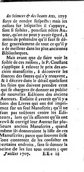 Mémoires pour l'histoire des sciences & des beaux-arts recüeillies par l'ordre de Son Altesse Serenissime Monseigneur Prince souverain de Dombes