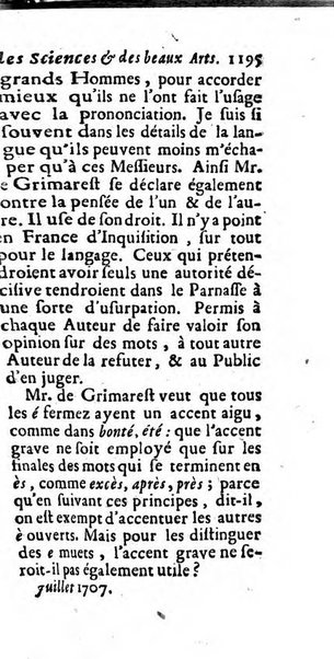 Mémoires pour l'histoire des sciences & des beaux-arts recüeillies par l'ordre de Son Altesse Serenissime Monseigneur Prince souverain de Dombes