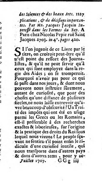 Mémoires pour l'histoire des sciences & des beaux-arts recüeillies par l'ordre de Son Altesse Serenissime Monseigneur Prince souverain de Dombes