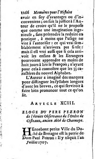 Mémoires pour l'histoire des sciences & des beaux-arts recüeillies par l'ordre de Son Altesse Serenissime Monseigneur Prince souverain de Dombes