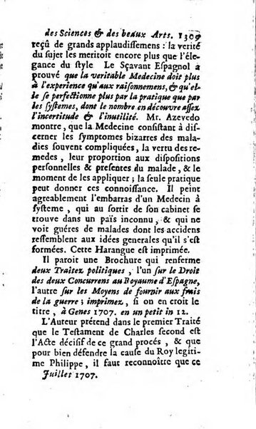 Mémoires pour l'histoire des sciences & des beaux-arts recüeillies par l'ordre de Son Altesse Serenissime Monseigneur Prince souverain de Dombes