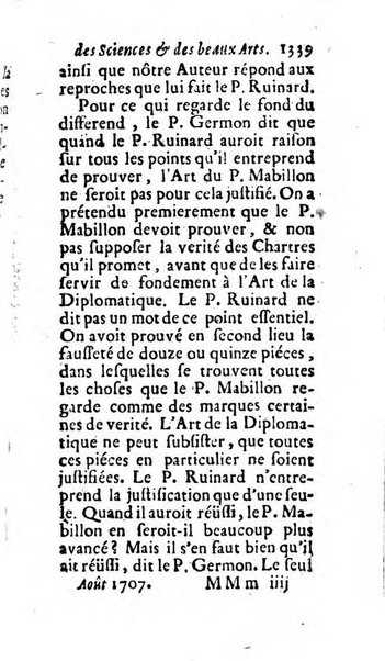 Mémoires pour l'histoire des sciences & des beaux-arts recüeillies par l'ordre de Son Altesse Serenissime Monseigneur Prince souverain de Dombes