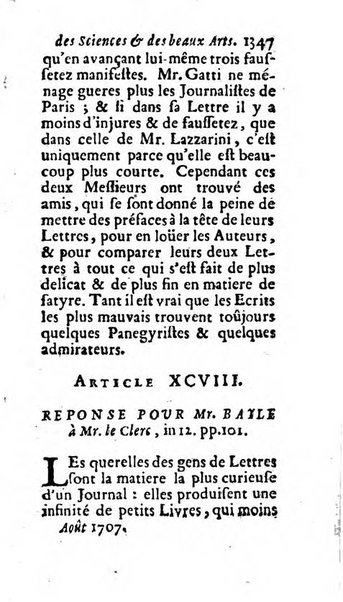 Mémoires pour l'histoire des sciences & des beaux-arts recüeillies par l'ordre de Son Altesse Serenissime Monseigneur Prince souverain de Dombes