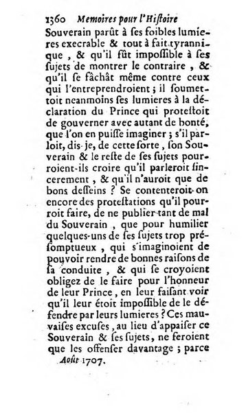 Mémoires pour l'histoire des sciences & des beaux-arts recüeillies par l'ordre de Son Altesse Serenissime Monseigneur Prince souverain de Dombes