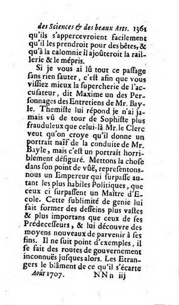 Mémoires pour l'histoire des sciences & des beaux-arts recüeillies par l'ordre de Son Altesse Serenissime Monseigneur Prince souverain de Dombes