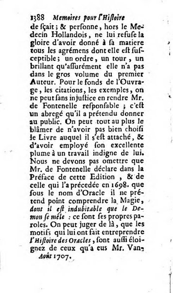 Mémoires pour l'histoire des sciences & des beaux-arts recüeillies par l'ordre de Son Altesse Serenissime Monseigneur Prince souverain de Dombes