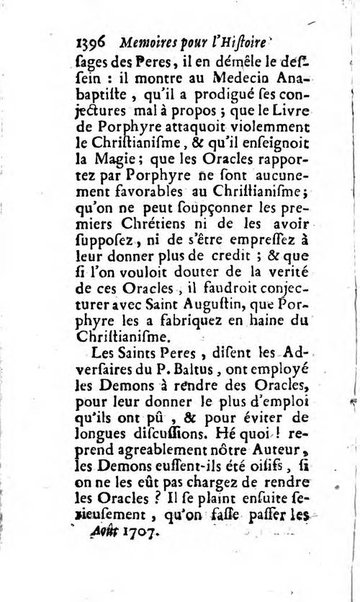 Mémoires pour l'histoire des sciences & des beaux-arts recüeillies par l'ordre de Son Altesse Serenissime Monseigneur Prince souverain de Dombes