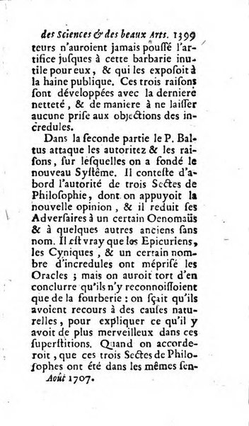 Mémoires pour l'histoire des sciences & des beaux-arts recüeillies par l'ordre de Son Altesse Serenissime Monseigneur Prince souverain de Dombes