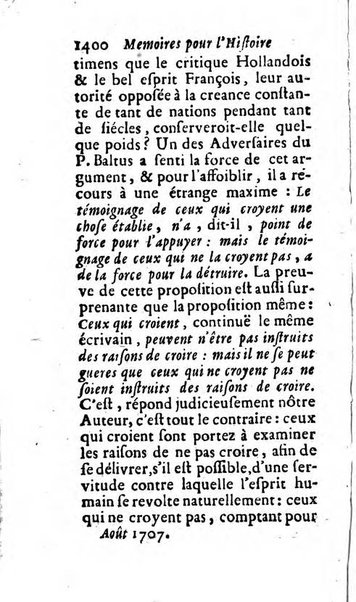 Mémoires pour l'histoire des sciences & des beaux-arts recüeillies par l'ordre de Son Altesse Serenissime Monseigneur Prince souverain de Dombes