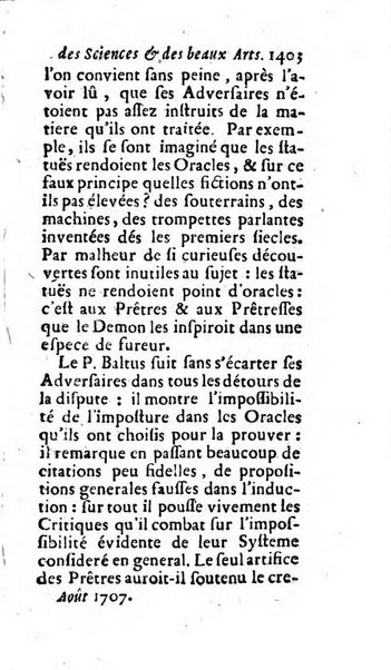 Mémoires pour l'histoire des sciences & des beaux-arts recüeillies par l'ordre de Son Altesse Serenissime Monseigneur Prince souverain de Dombes