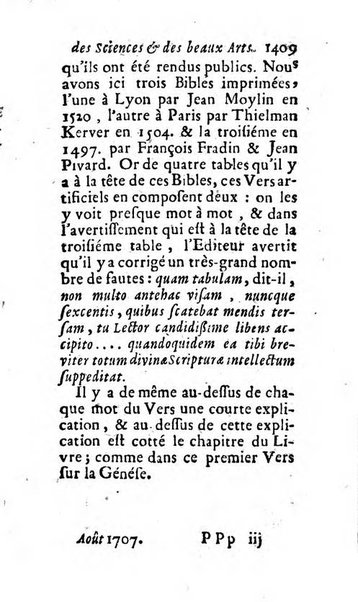 Mémoires pour l'histoire des sciences & des beaux-arts recüeillies par l'ordre de Son Altesse Serenissime Monseigneur Prince souverain de Dombes