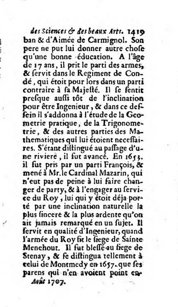 Mémoires pour l'histoire des sciences & des beaux-arts recüeillies par l'ordre de Son Altesse Serenissime Monseigneur Prince souverain de Dombes