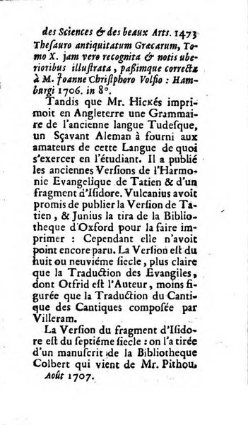 Mémoires pour l'histoire des sciences & des beaux-arts recüeillies par l'ordre de Son Altesse Serenissime Monseigneur Prince souverain de Dombes