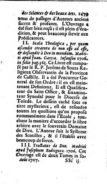 Mémoires pour l'histoire des sciences & des beaux-arts recüeillies par l'ordre de Son Altesse Serenissime Monseigneur Prince souverain de Dombes