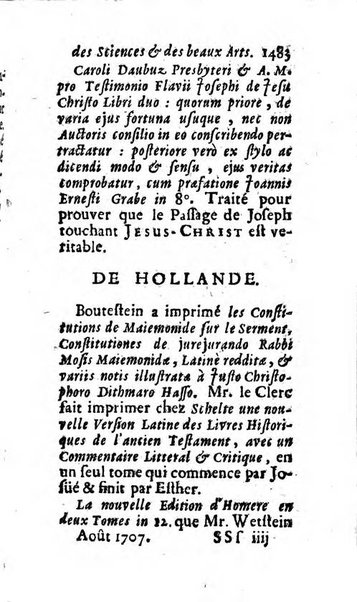 Mémoires pour l'histoire des sciences & des beaux-arts recüeillies par l'ordre de Son Altesse Serenissime Monseigneur Prince souverain de Dombes