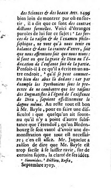 Mémoires pour l'histoire des sciences & des beaux-arts recüeillies par l'ordre de Son Altesse Serenissime Monseigneur Prince souverain de Dombes