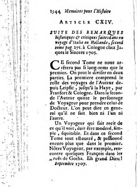 Mémoires pour l'histoire des sciences & des beaux-arts recüeillies par l'ordre de Son Altesse Serenissime Monseigneur Prince souverain de Dombes