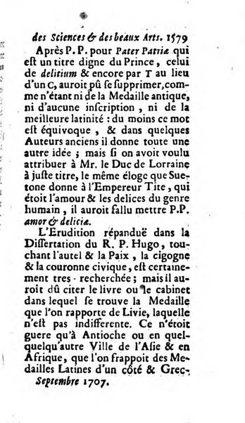 Mémoires pour l'histoire des sciences & des beaux-arts recüeillies par l'ordre de Son Altesse Serenissime Monseigneur Prince souverain de Dombes