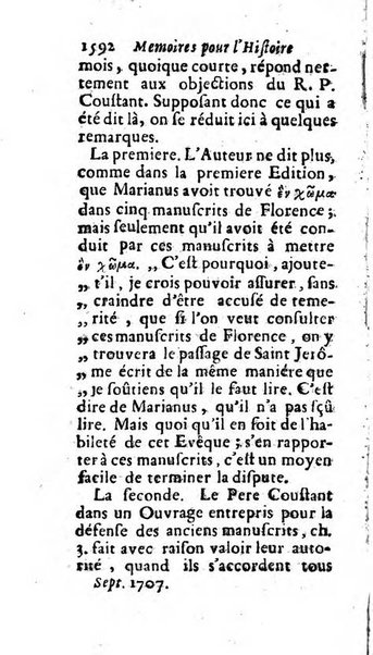 Mémoires pour l'histoire des sciences & des beaux-arts recüeillies par l'ordre de Son Altesse Serenissime Monseigneur Prince souverain de Dombes