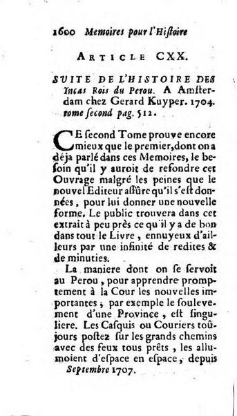 Mémoires pour l'histoire des sciences & des beaux-arts recüeillies par l'ordre de Son Altesse Serenissime Monseigneur Prince souverain de Dombes