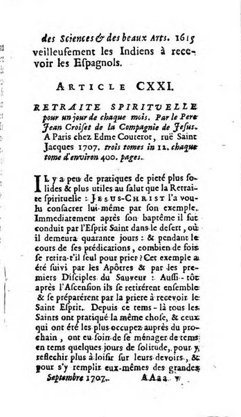 Mémoires pour l'histoire des sciences & des beaux-arts recüeillies par l'ordre de Son Altesse Serenissime Monseigneur Prince souverain de Dombes