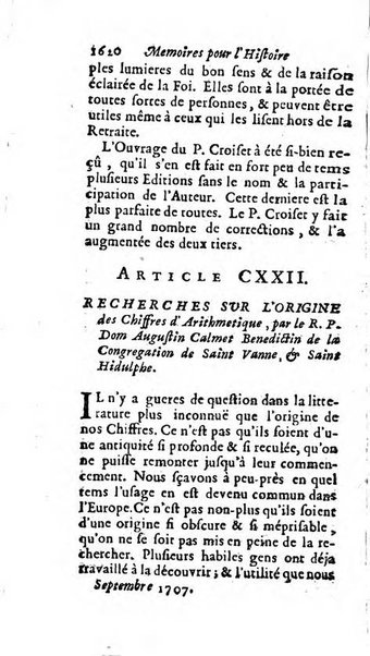 Mémoires pour l'histoire des sciences & des beaux-arts recüeillies par l'ordre de Son Altesse Serenissime Monseigneur Prince souverain de Dombes