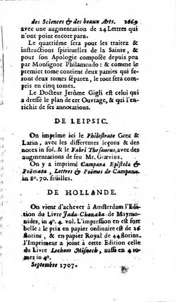 Mémoires pour l'histoire des sciences & des beaux-arts recüeillies par l'ordre de Son Altesse Serenissime Monseigneur Prince souverain de Dombes