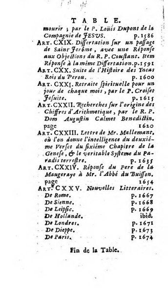 Mémoires pour l'histoire des sciences & des beaux-arts recüeillies par l'ordre de Son Altesse Serenissime Monseigneur Prince souverain de Dombes