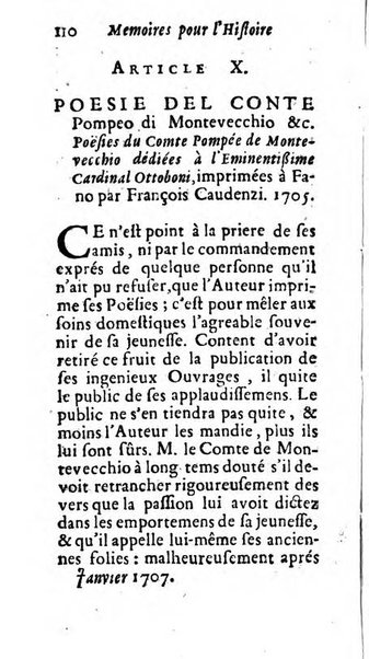 Mémoires pour l'histoire des sciences & des beaux-arts recüeillies par l'ordre de Son Altesse Serenissime Monseigneur Prince souverain de Dombes