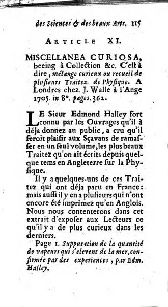 Mémoires pour l'histoire des sciences & des beaux-arts recüeillies par l'ordre de Son Altesse Serenissime Monseigneur Prince souverain de Dombes