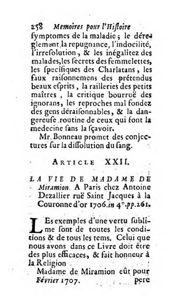 Mémoires pour l'histoire des sciences & des beaux-arts recüeillies par l'ordre de Son Altesse Serenissime Monseigneur Prince souverain de Dombes