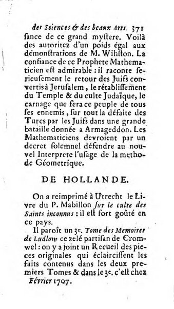 Mémoires pour l'histoire des sciences & des beaux-arts recüeillies par l'ordre de Son Altesse Serenissime Monseigneur Prince souverain de Dombes