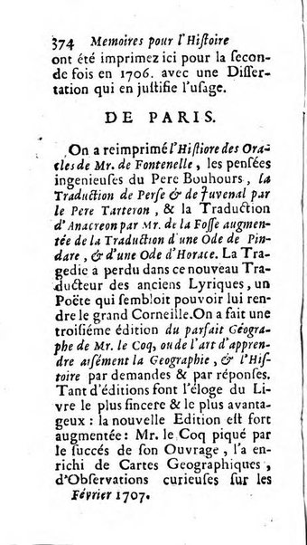 Mémoires pour l'histoire des sciences & des beaux-arts recüeillies par l'ordre de Son Altesse Serenissime Monseigneur Prince souverain de Dombes