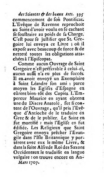 Mémoires pour l'histoire des sciences & des beaux-arts recüeillies par l'ordre de Son Altesse Serenissime Monseigneur Prince souverain de Dombes