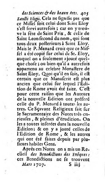 Mémoires pour l'histoire des sciences & des beaux-arts recüeillies par l'ordre de Son Altesse Serenissime Monseigneur Prince souverain de Dombes