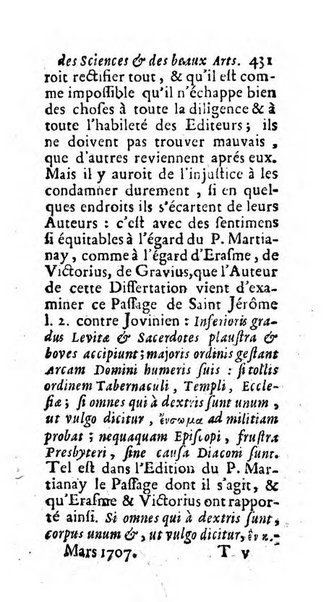 Mémoires pour l'histoire des sciences & des beaux-arts recüeillies par l'ordre de Son Altesse Serenissime Monseigneur Prince souverain de Dombes