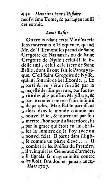 Mémoires pour l'histoire des sciences & des beaux-arts recüeillies par l'ordre de Son Altesse Serenissime Monseigneur Prince souverain de Dombes