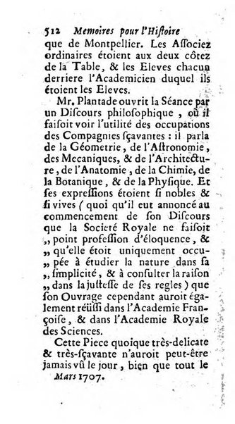 Mémoires pour l'histoire des sciences & des beaux-arts recüeillies par l'ordre de Son Altesse Serenissime Monseigneur Prince souverain de Dombes