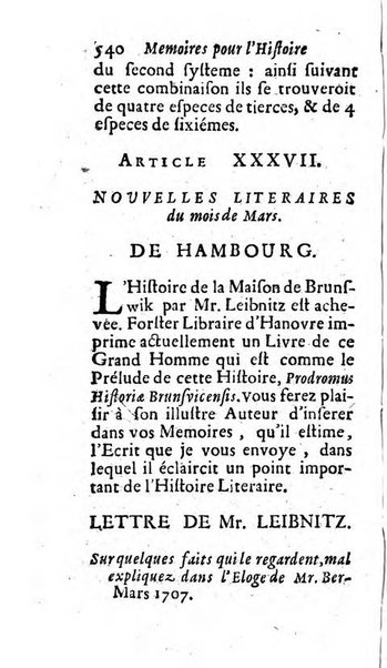 Mémoires pour l'histoire des sciences & des beaux-arts recüeillies par l'ordre de Son Altesse Serenissime Monseigneur Prince souverain de Dombes